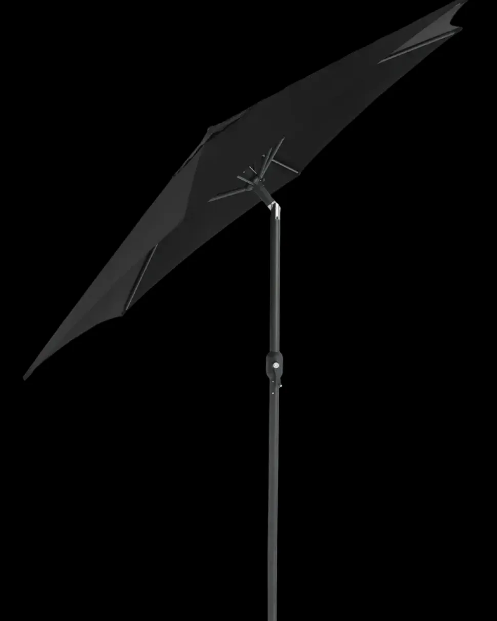Parasol med tilt Ø3 m - sort