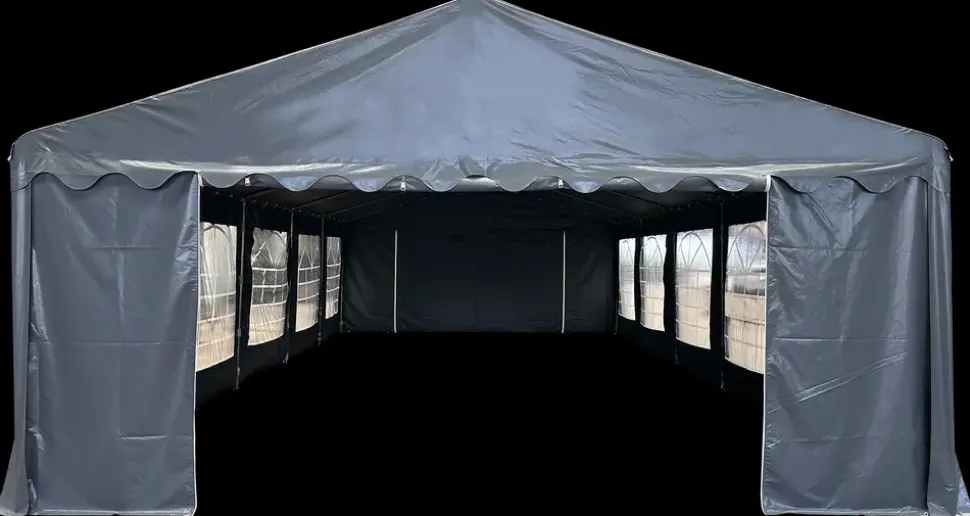 Partytelt PVC 5 x 10 m – grå