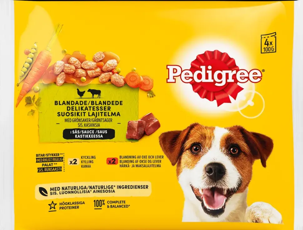 Pedigree Hundefoder - 4x100g