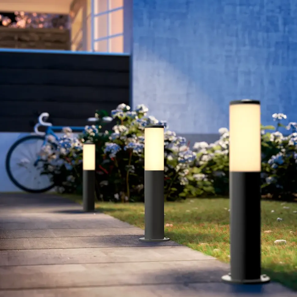 PHILIPS Havelampe E27 Utrecht H.45cm - antracitgrå