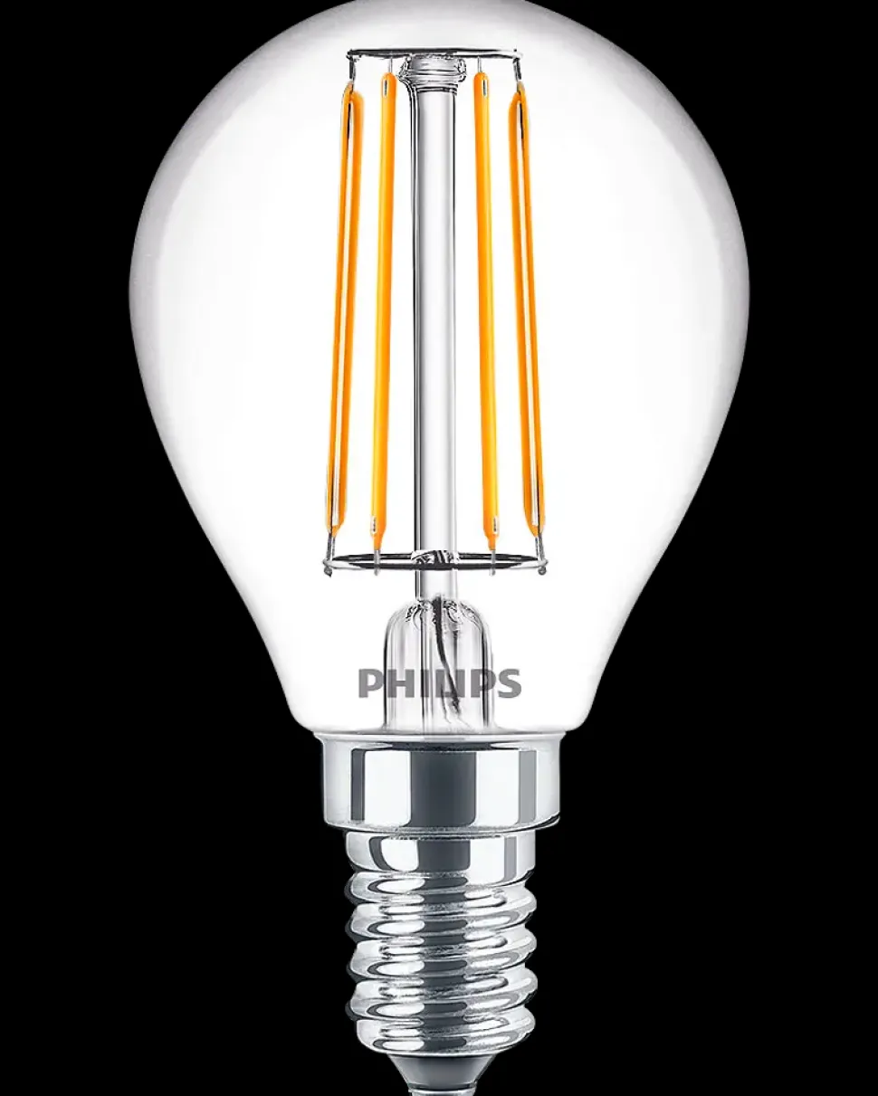 PHILIPS LED-filamentpære 4,3W E14 2-pak