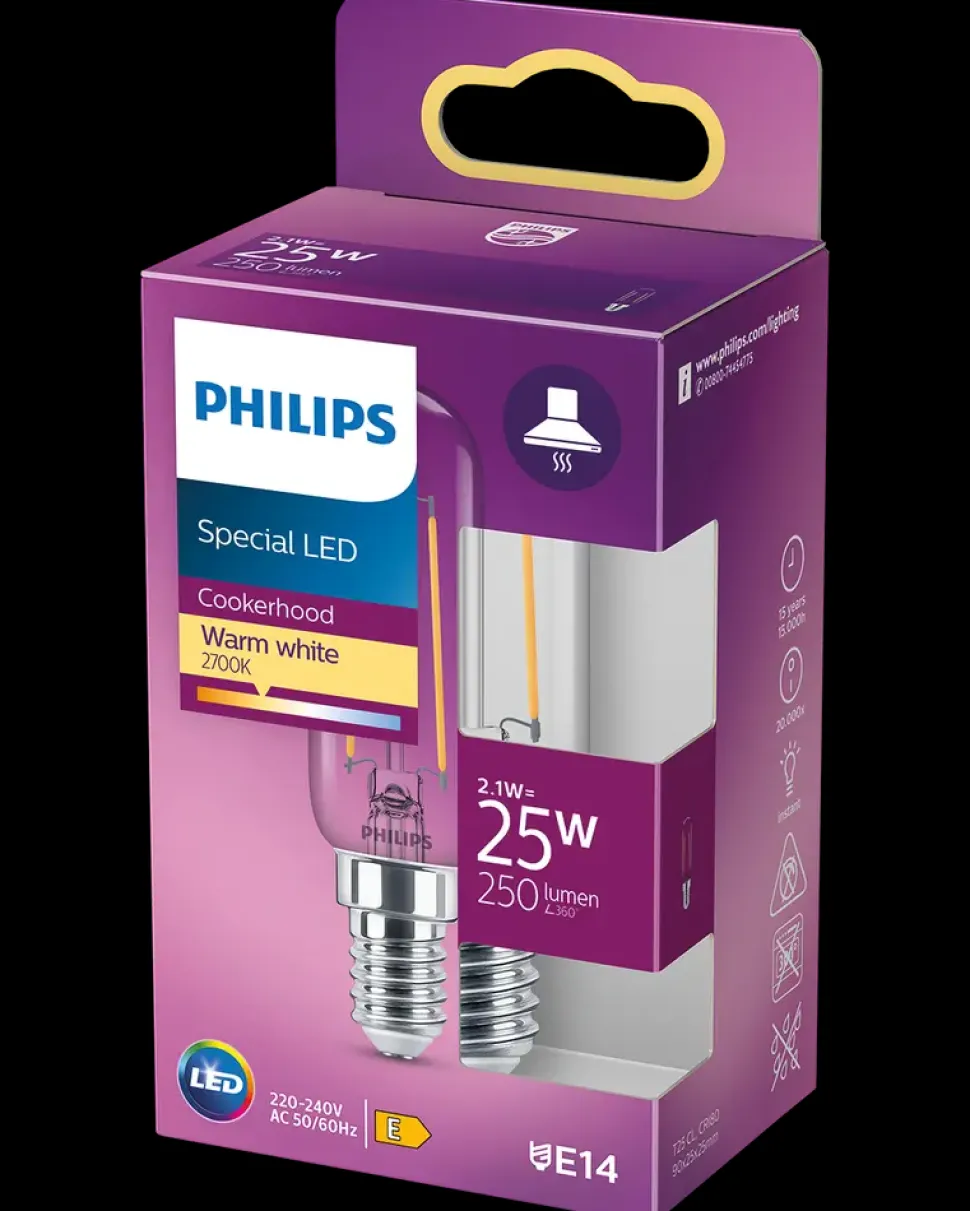 Philips LED-pære 2,1 W E14 T25L