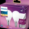 PHILIPS LED-pære 5W E14 P45 2-pak