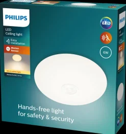 PHILIPS Loftlampe med sensor Mauve Ø25cm 6W - hvid