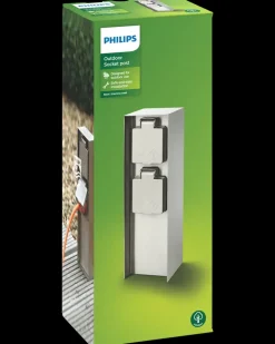 PHILIPS myGarden Strømforsyning 2 udtag ude - Inox