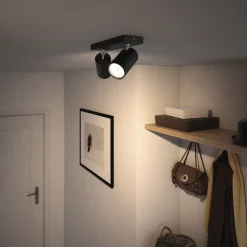 PHILIPS Spotlampe Kosipo GU10 2 spot - sort
