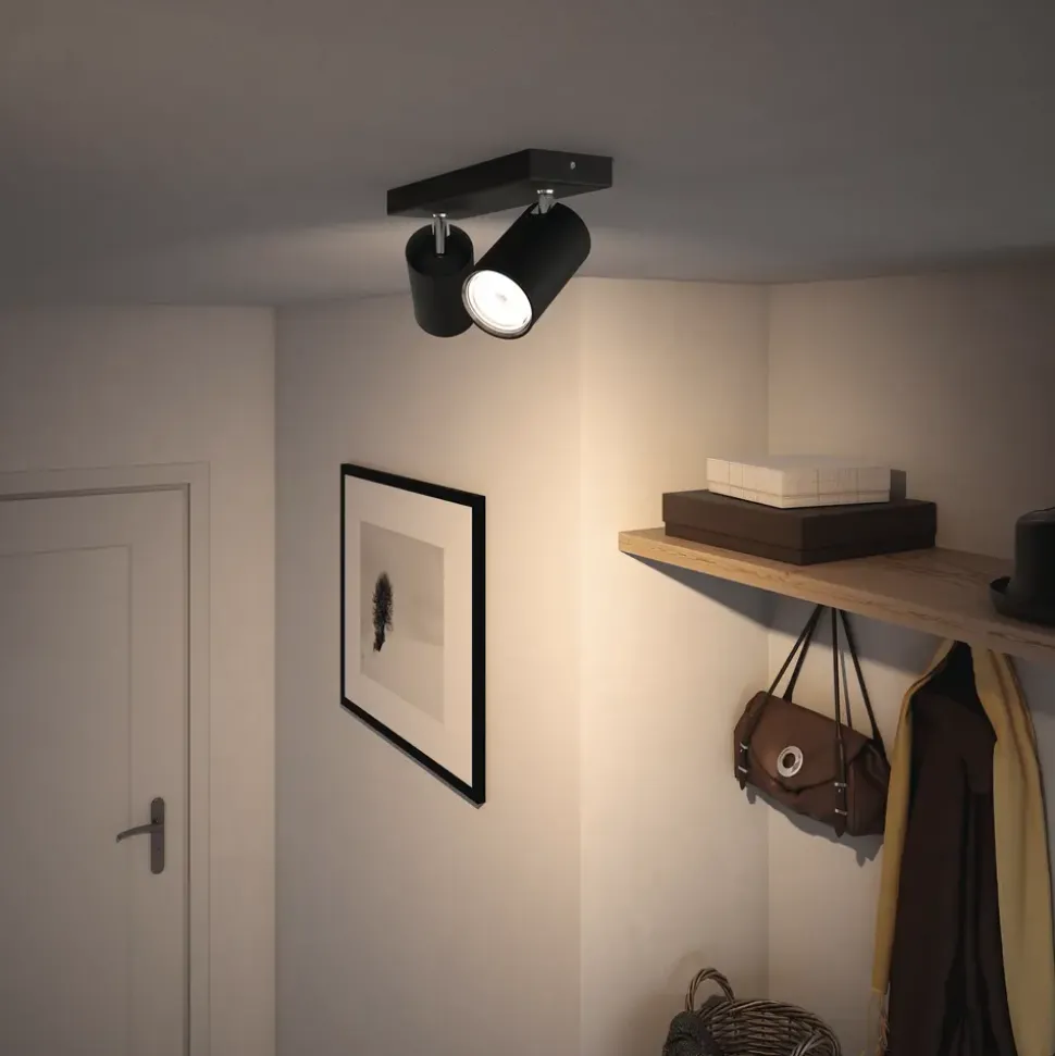 PHILIPS Spotlampe Kosipo GU10 2 spot - sort