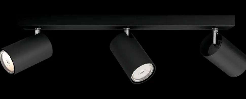 PHILIPS Spotlampe Kosipo GU10 3 spot - sort