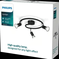 PHILIPS Spotlampe Limbali GU10 3 spot - sort