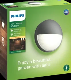 PHILIPS Væglampe Capricorn Ø21,4cm 6W - Grå