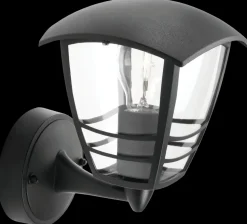 PHILIPS Væglampe Creek up E27 - sort