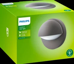 PHILIPS Væglampe June E27 - antracitgrå