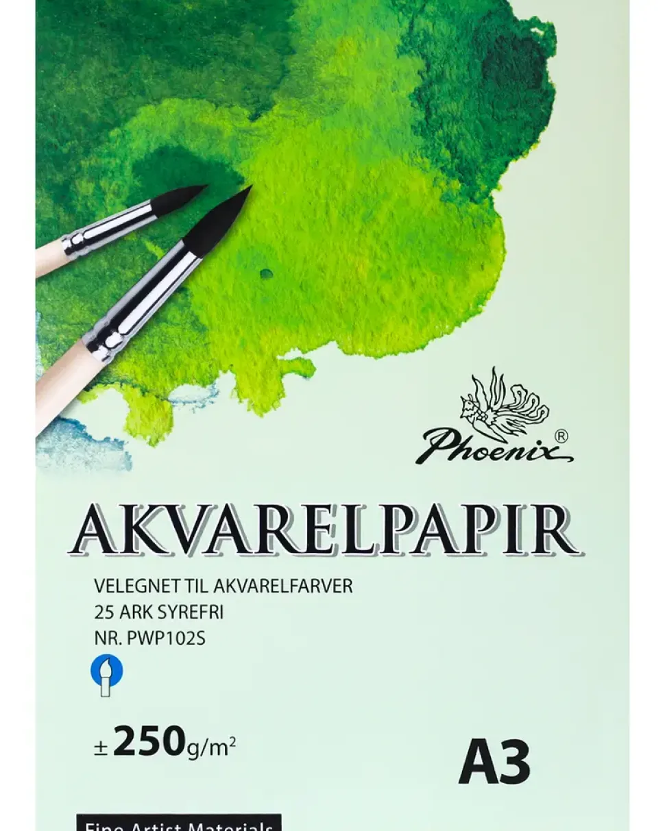 Phoenix Akvarelpapir A3 - 25 ark