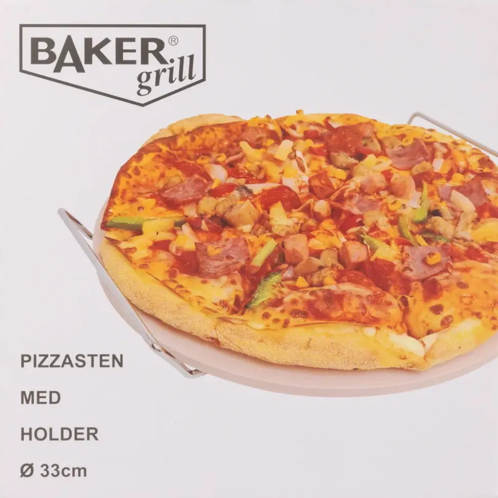 Pizzabagesten med holder Ø33 cm