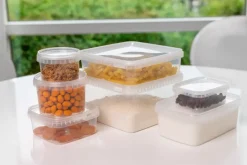 Plastbøtte med låg 280 ml Firkantet