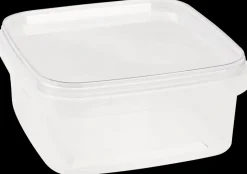 Plastbøtte med låg 600 ml Firkantet