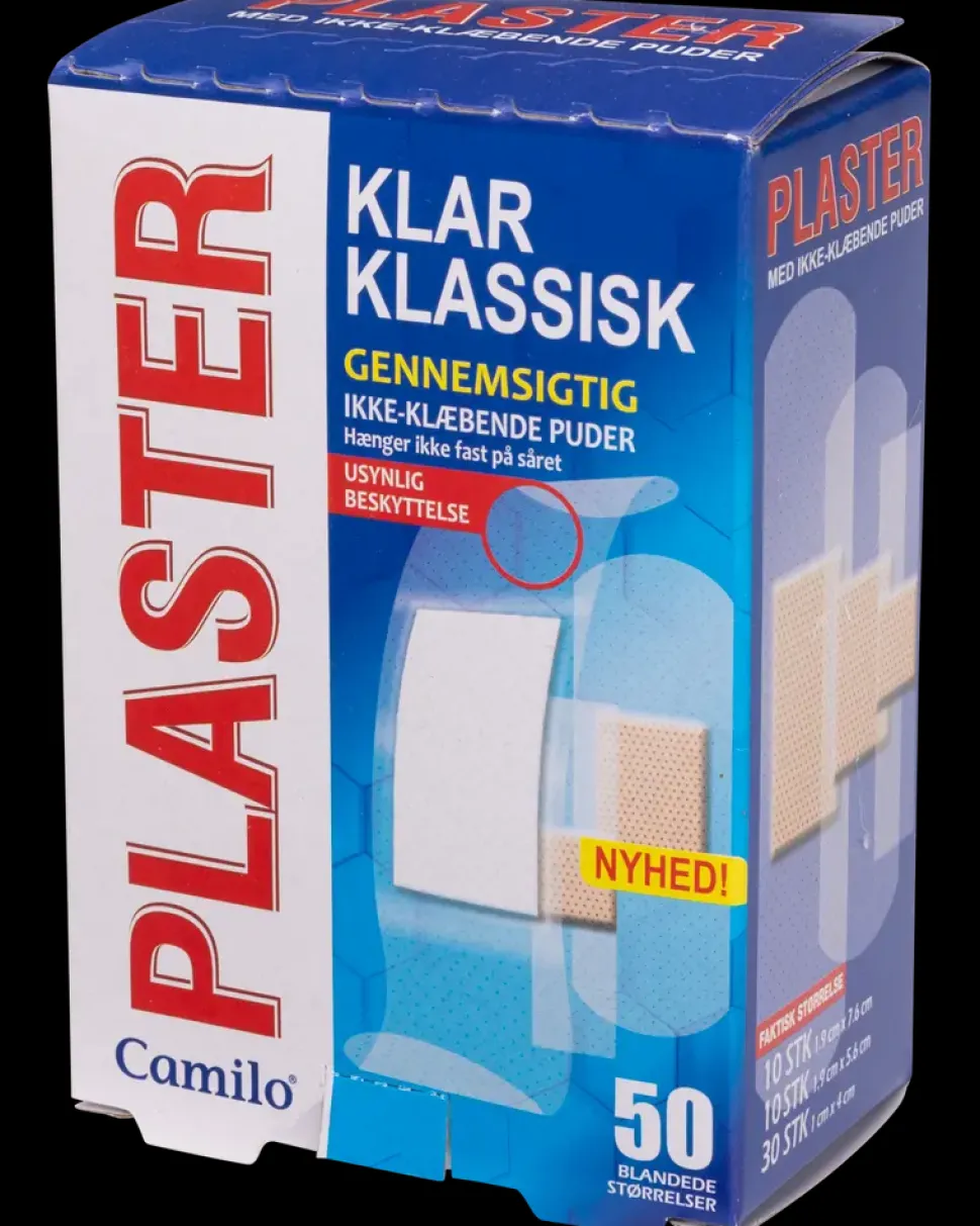 Plaster i forskellige størrelser
