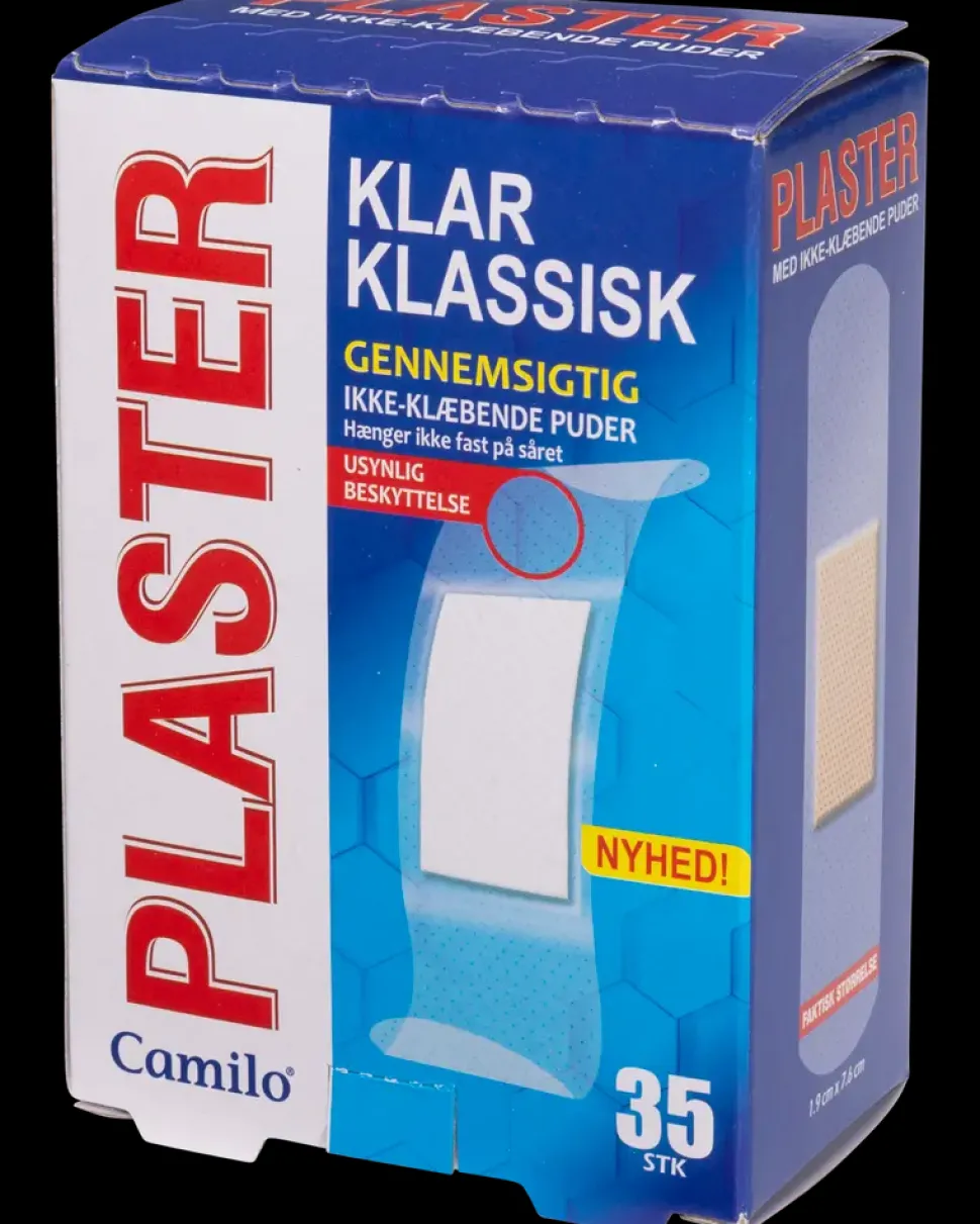 Plaster i forskellige størrelser