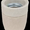 Porcelænsfatning E27 - råhvid