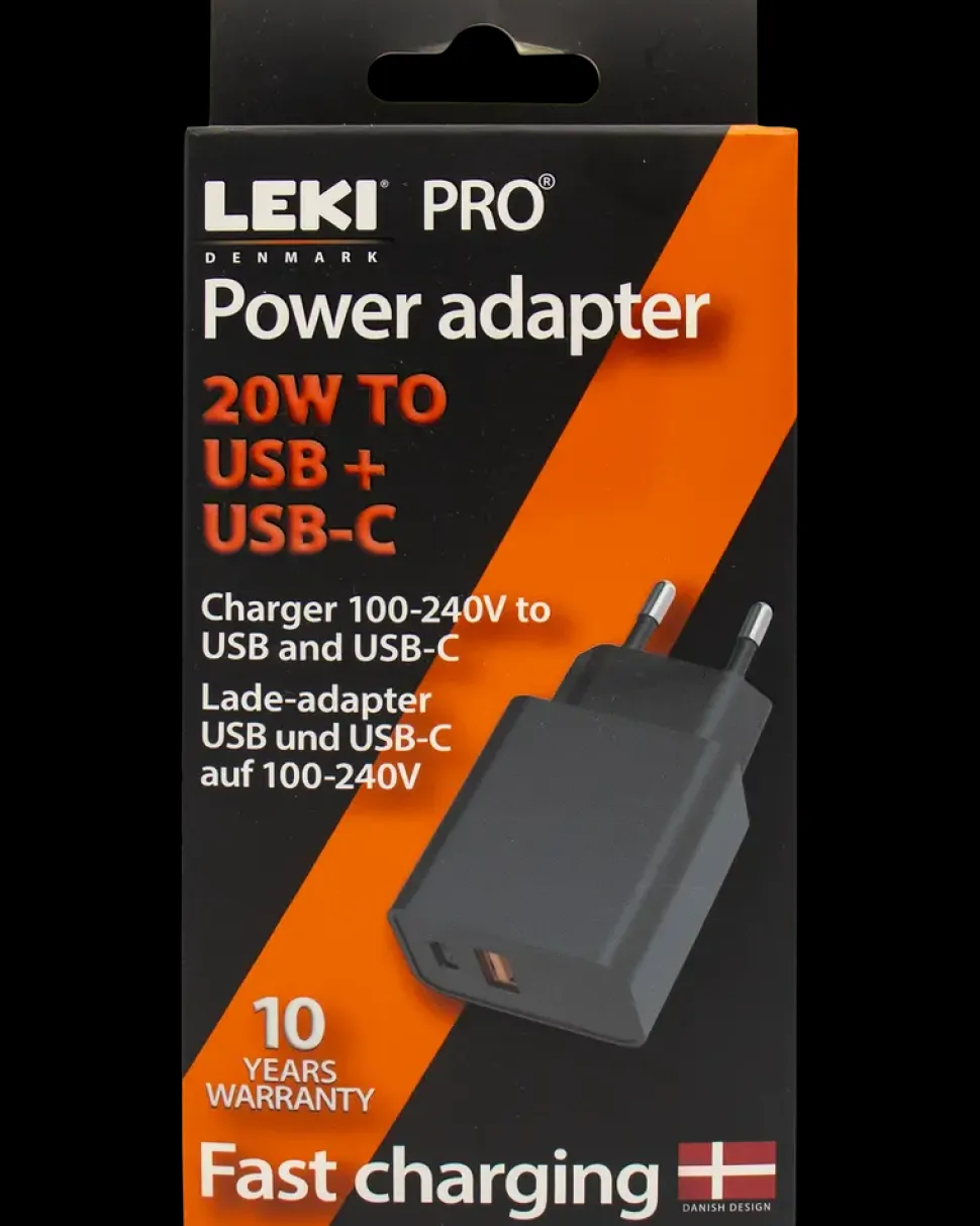 PRO USB og USB-C Adapter 20W - sort