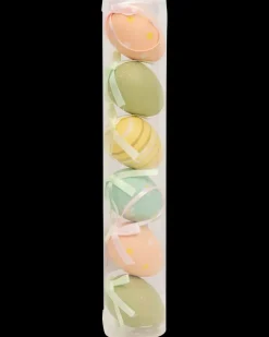 Påskeophæng 6 cm - Pastelfarvede æg