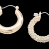 Øreringe chunky hoop 2 par - guld