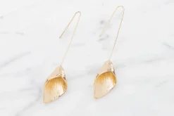 Øreringe lilje - guld