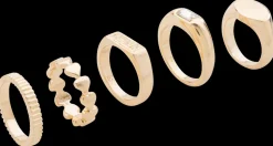 Ring 5 stk. - guld