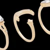 Ring måne og stjerner 3 stk. - guld