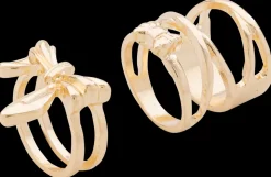 Ring sløjfe 2 stk. - guld