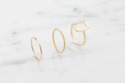 Ring smal 3 stk. - guld