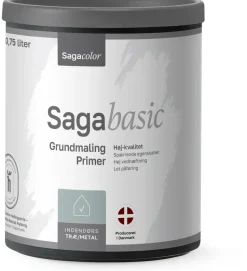 Sagabasic Spærre- & Grundmaling - Hvid 0,75 liter