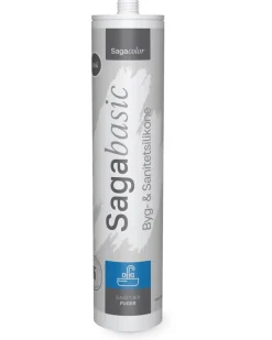 Sagacolor Byg- og sanitetssilikone 300 ml - Grå