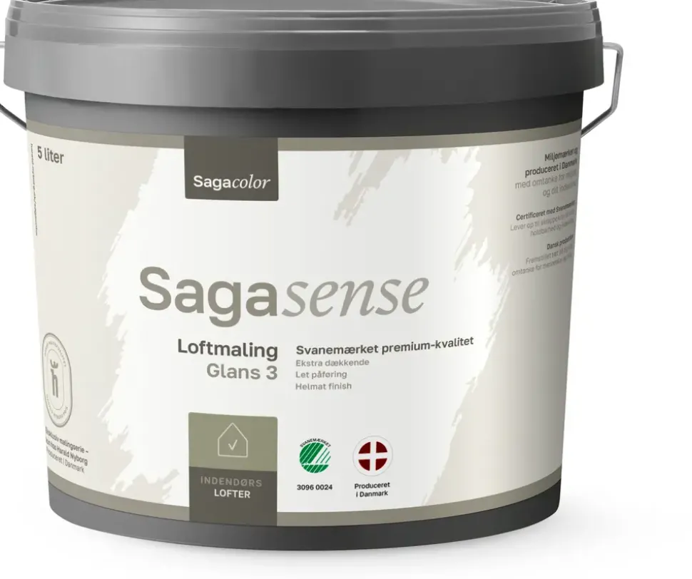 Sagasense Loftmaling 3 - 5 liter hvid