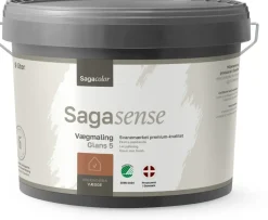 Sagasense Vægmaling Glans 5 Hvid - 9 liter