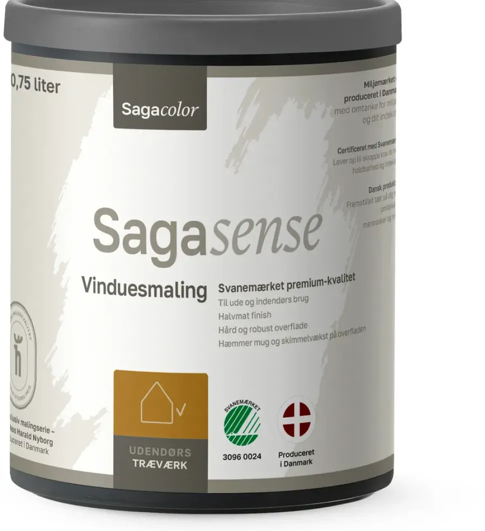 Sagasense Vinduesmaling 0,75 liter - Sort