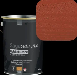 SagaSupreme Heldækkende Træbeskyttelse 5 liter - Svenskrød