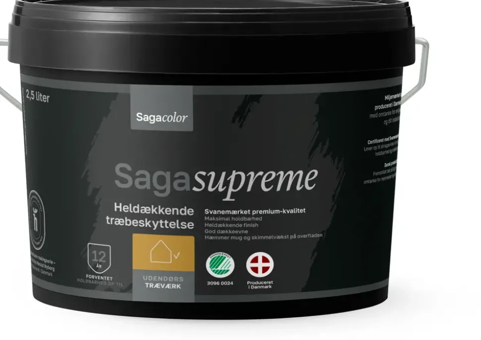 Sagasupreme Heldækkende Træbeskyttelse - Grøn Umbra 2,5 liter