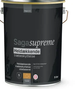 SagaSupreme Heldækkende Træbeskyttelse 5 liter - Stengrå