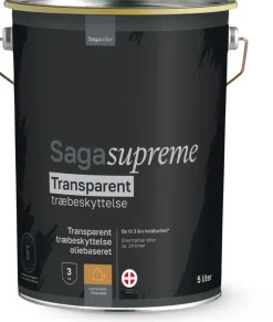 SagaSupreme Transparent Træbeskyttelse 5 liter - Sort