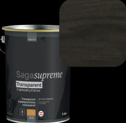 SagaSupreme Transparent Træbeskyttelse 5 liter - Sort