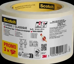 Scotch® Afdækningstape 50 meter x 24 mm 3-pak