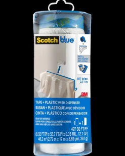 ScotchBlue™ Afdækningsplast Dispenser med tape - 2,72 x 17 meter