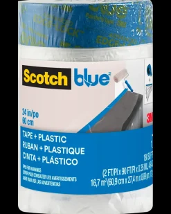 ScotchBlue™ Afdækningsplast Refill med tape – 60,9 cm x 27,4 meter