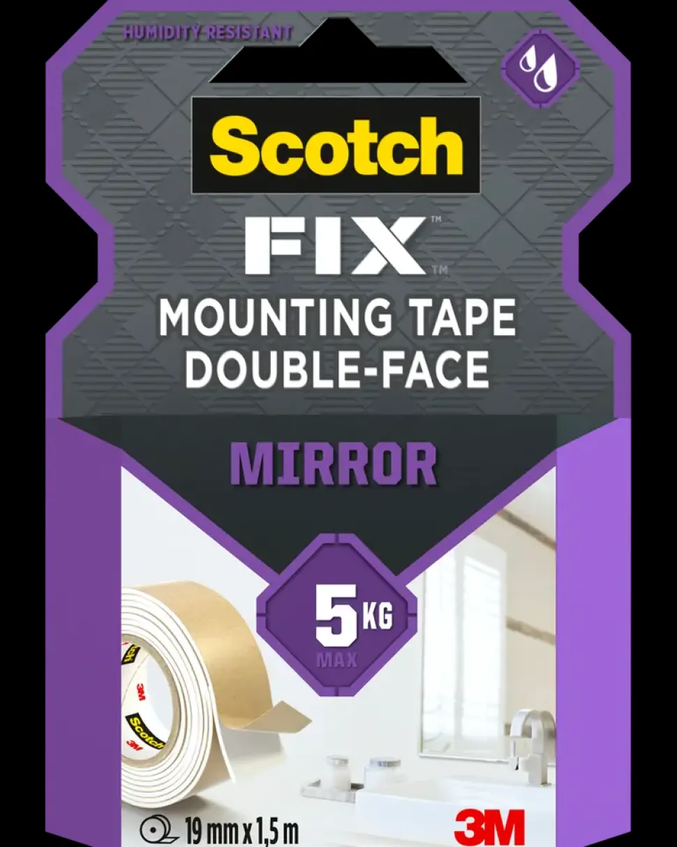 Scotch-FIX™ Dobbeltklæbende Spejl 19 mm x 1,5 meter