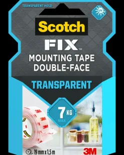 Scotch-FIX™ Dobbeltklæbende Transparent 19 mm x 1,5 meter