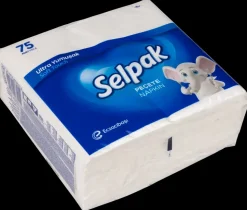 Selpak Servietter hvid 75 stk.