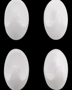 Selvklæbende kroge plast 4-pak