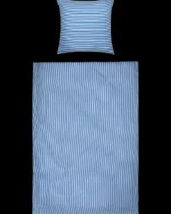 Sengesæt 140 x 220 cm - Blå Stribet