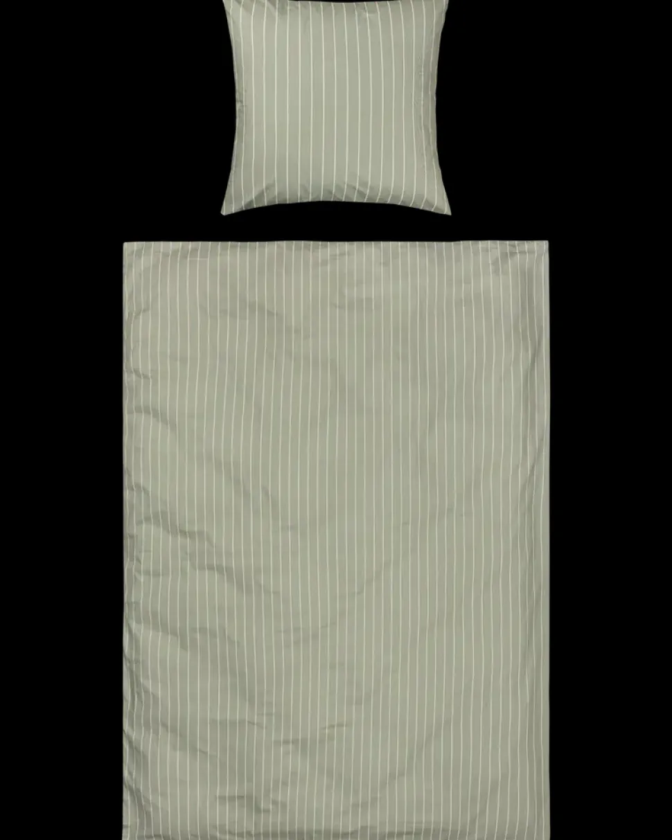 Sengesæt 140 x 220 cm - Grøn Stribet